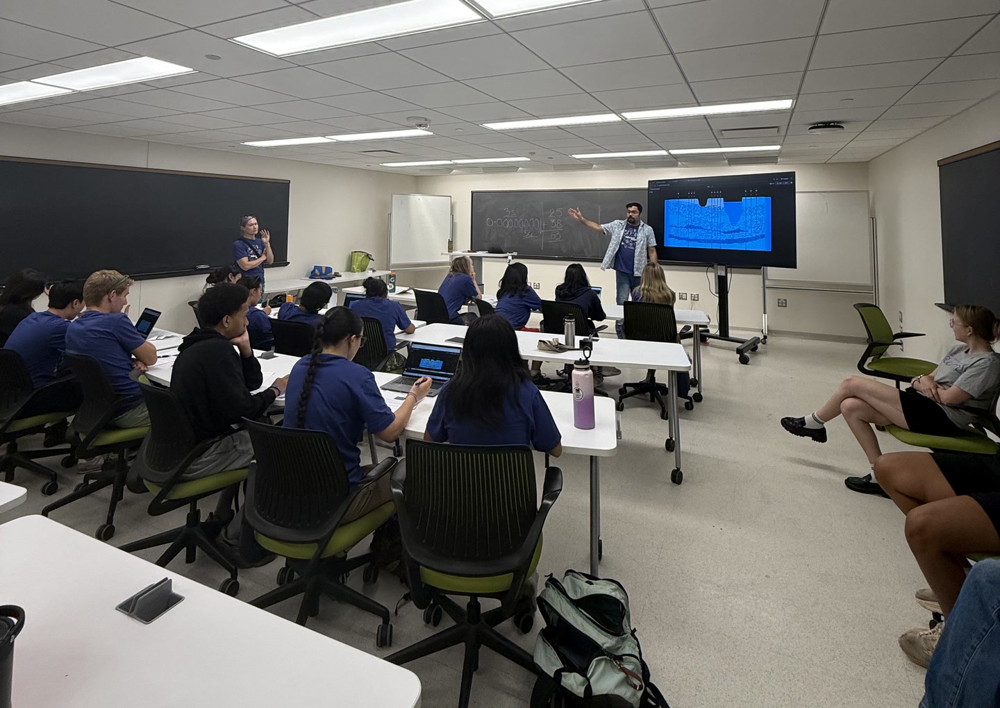 Watershed Academy students participating in a hydrologic modeling lesson
